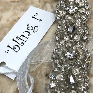 “Bling!” Crystal appliqué Bridal Sash